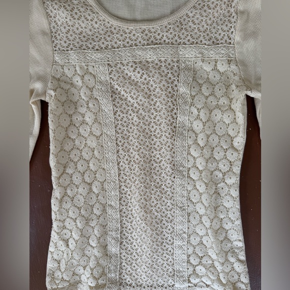 Lucky Brand white laced blouse. Womens Small - Picture 3 of 7